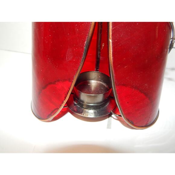 Beautiful Large Stain Glass Tea Light Candle Angel - Picture 2 of 10